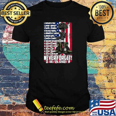 Names Of Fallen Soldiers 13 Heroes Never Forget 08-26-2021 T-Shirt