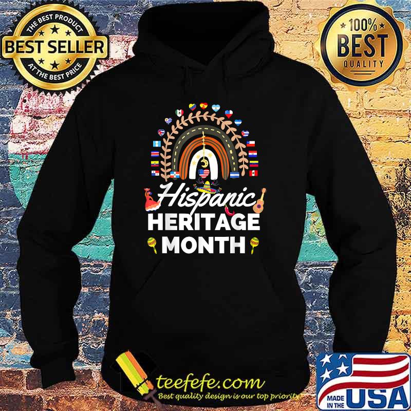 National Hispanic Heritage month Rainbow All Countries Flags T-Shirt Hoodie National Hispanic Heritage month Rainbow All Countries Flags T-Shirt Hoodie