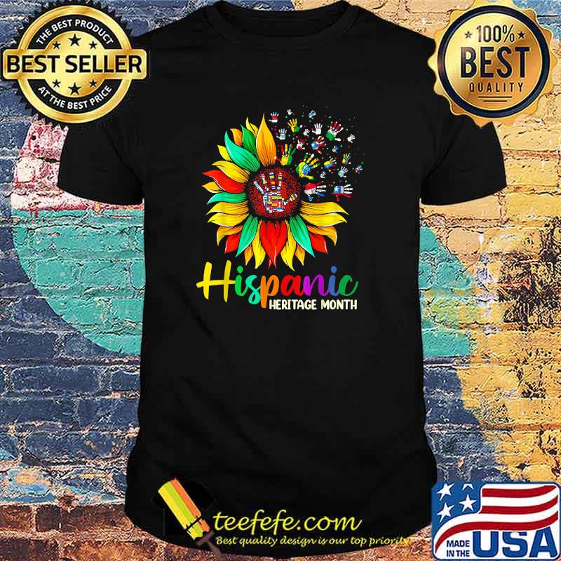 National Hispanic Heritage Month Sunflower All Countries T-Shirt