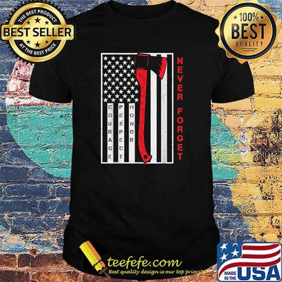 Never Forget 911 20th Anniversary Firefighters T-Shirt