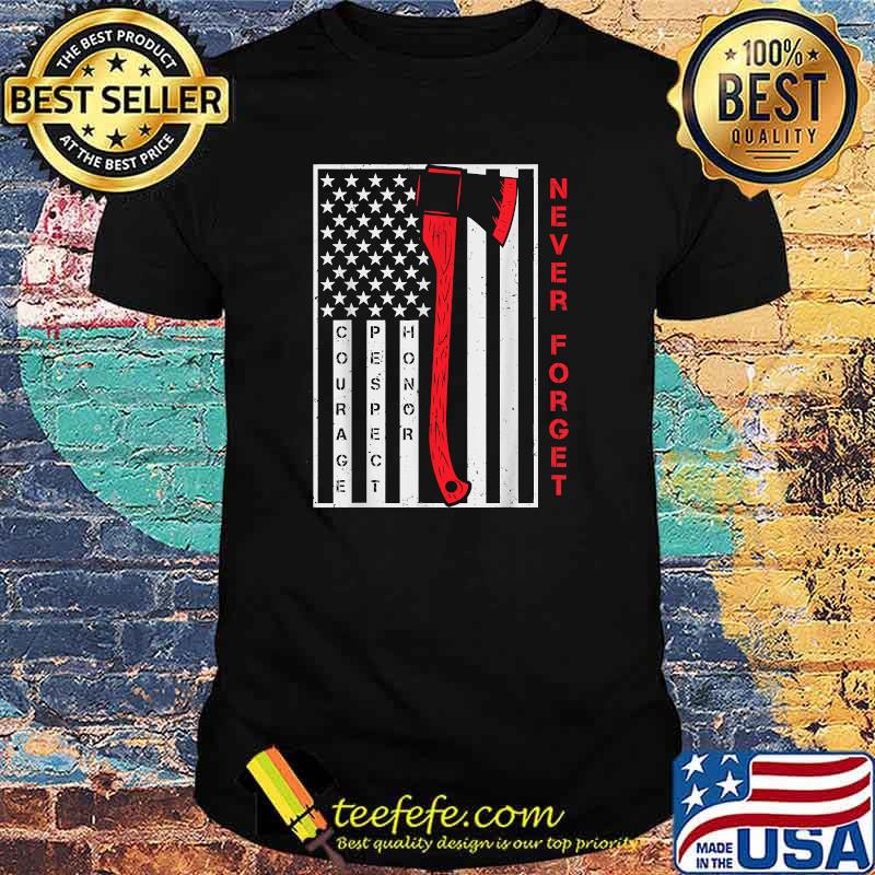 Never Forget 911 20th Anniversary Firefighters T-Shirt