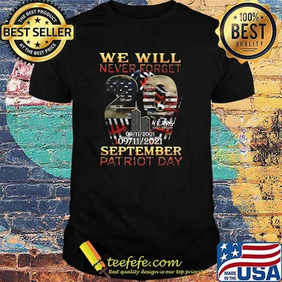 Never Forget Day Memorial 20th Anniversary 911 Premium T-Shirt