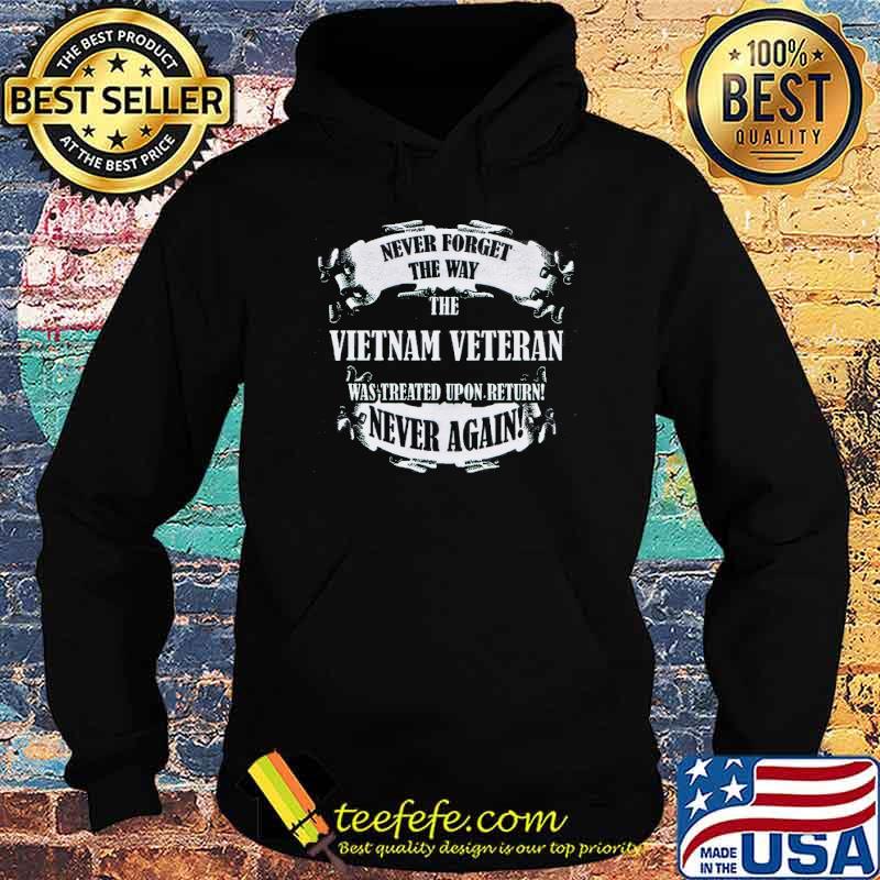 Never forget the way the vietnam veteran was treated upon return never again s Hoodie Never forget the way the vietnam veteran was treated upon return never again s Hoodie