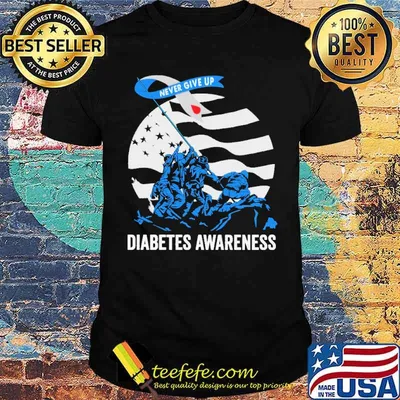 Never give up diabetes Awareness shirt