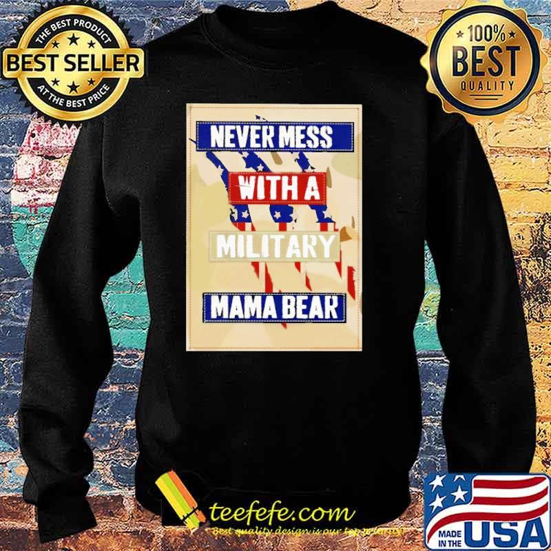 Never mess with a military mama beer usa flag s Sweater Never mess with a military mama beer usa flag s Sweater