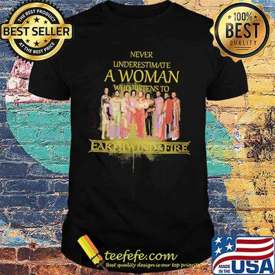 Never Underestimate A Woman Who Listens To Earthwind and Fire Shirt