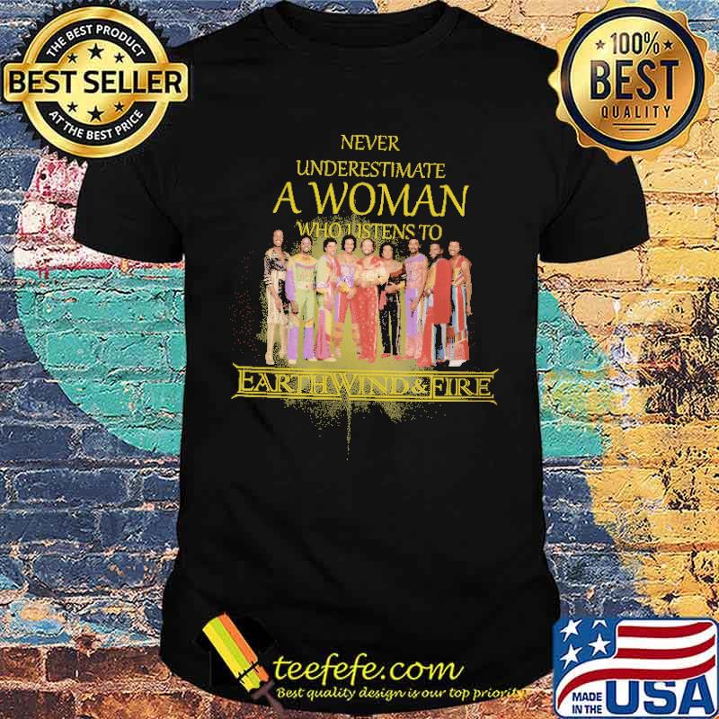 Never Underestimate A Woman Who Listens To Earthwind and Fire Shirt