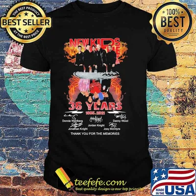 New kids 36 years 1995 2021 thank you for the memories signatures shirt
