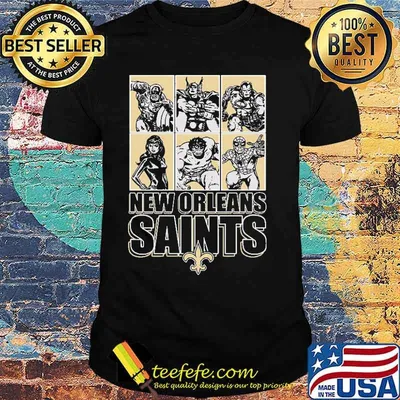 New Orleans Saints Disney Marvel Avengers Line-Up shirt