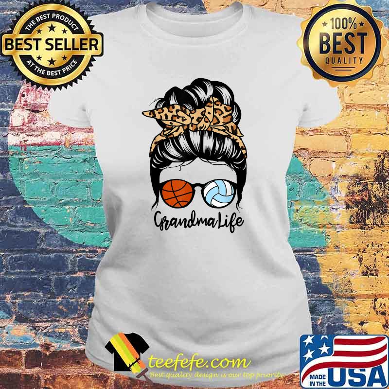 Nice grandma Life Messy Bun Hair Volleyball Basketball T-Shirt Laides tee Nice grandma Life Messy Bun Hair Volleyball Basketball T-Shirt Laides tee