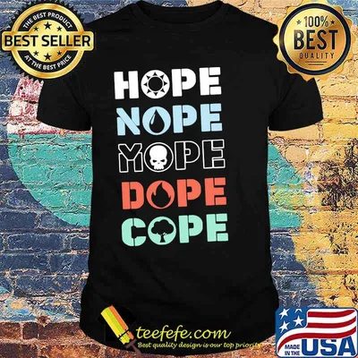 Nice hope nope mope dope cope retro shirt