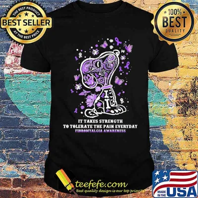 Nice it Takes Strength To Tolerate The Pain Everyday Fibromyalgia Awareness Snoopy Shirt