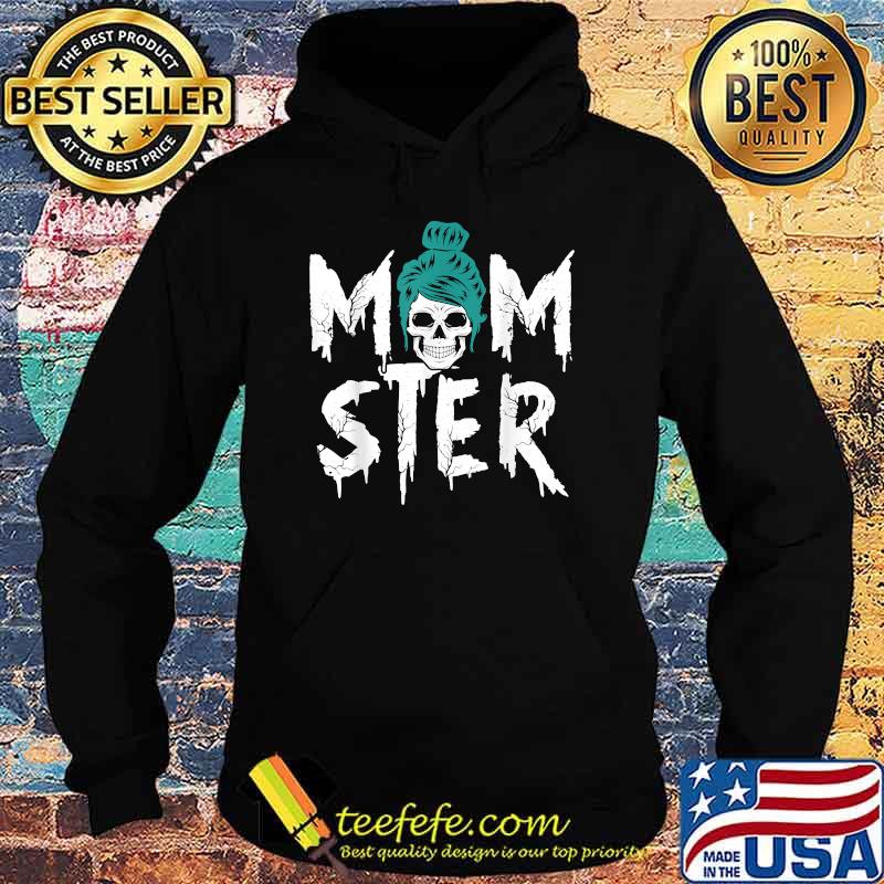 Nice momster Salty Skull Mom Messy Bun Distressed Halloween T-Shirt Hoodie Nice momster Salty Skull Mom Messy Bun Distressed Halloween T-Shirt Hoodie