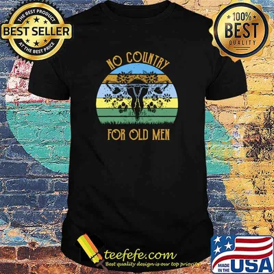 No Country For Old Men Uterus Feminist Vintage T-Shirt