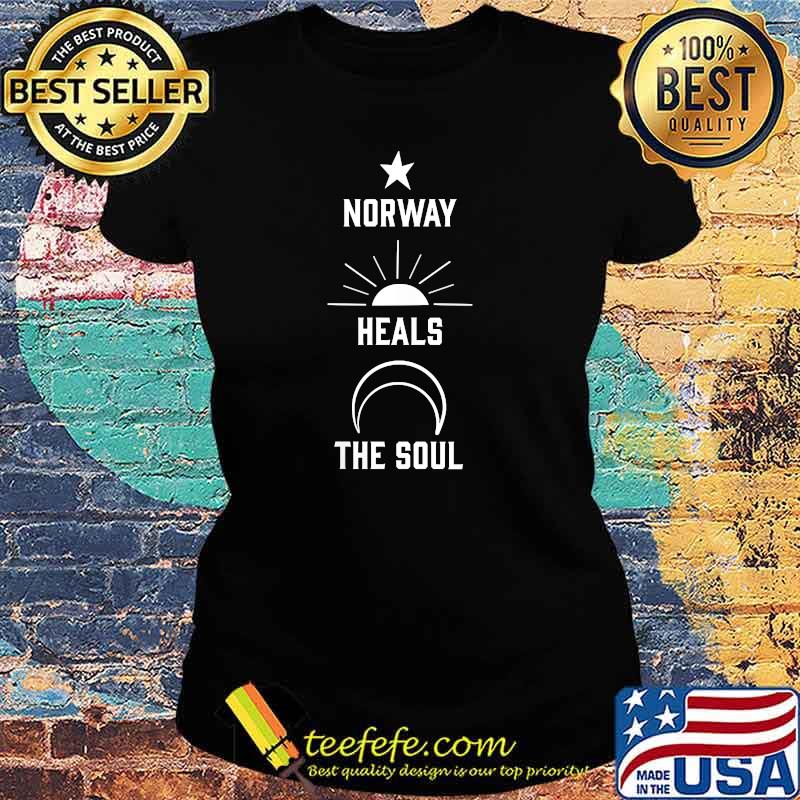 Norway Heals the Soul Travel Vacation Europe Moon stars T-Shirt Ladies tee Norway Heals the Soul Travel Vacation Europe Moon stars T-Shirt Ladies tee