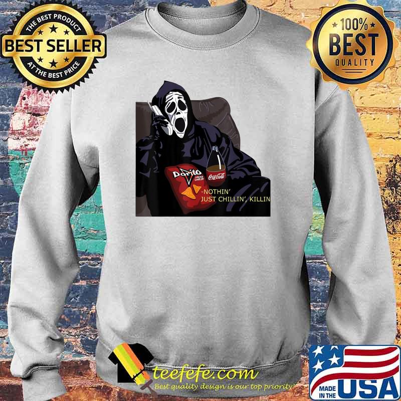 Nothin just Chillin, Killin Scream Ghost Halloween Graphic T-Shirt Sweater Nothin just Chillin, Killin Scream Ghost Halloween Graphic T-Shirt Sweater