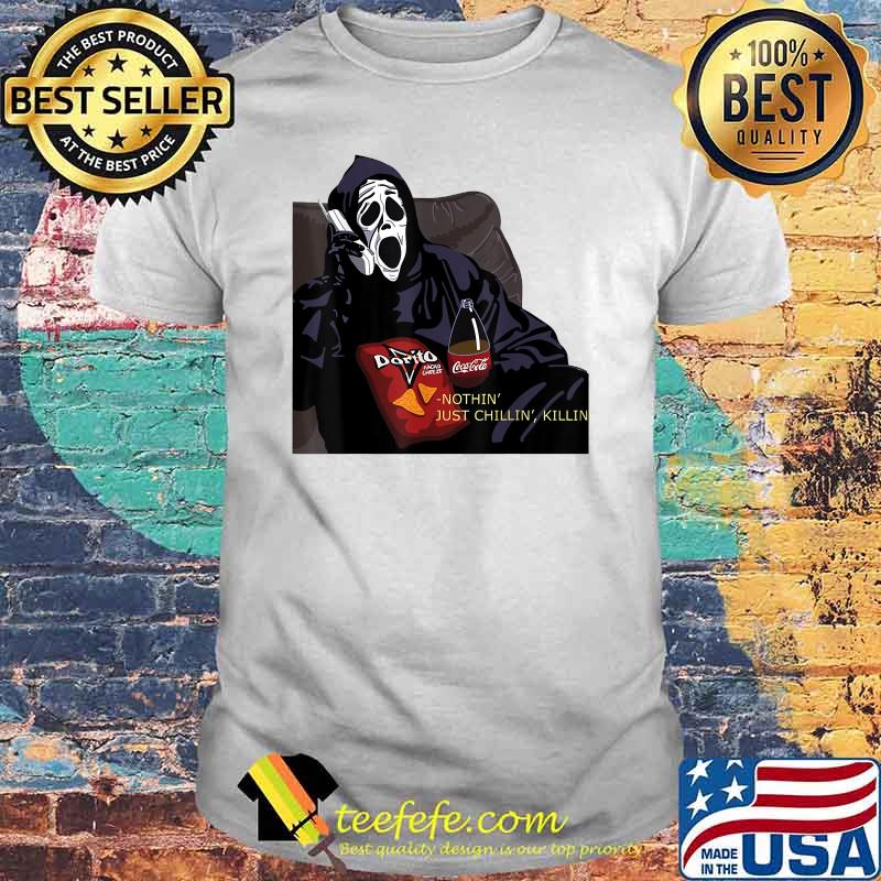 Nothin just Chillin, Killin Scream Ghost Halloween Graphic T-Shirt Nothin just Chillin, Killin Scream Ghost Halloween Graphic T-Shirt