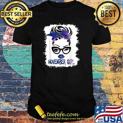 November Girl The Girl With Glasses Winking T-Shirt