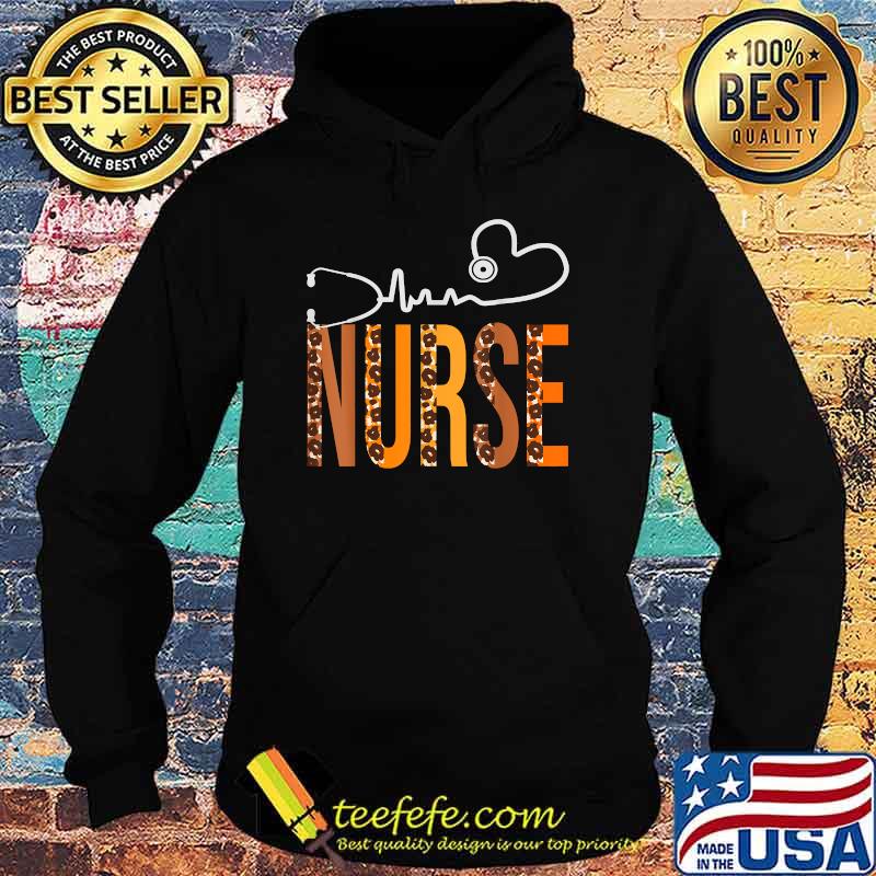 Nurse Leopard Heartbeat Appreciation Women Fall T-Shirt Hoodie Nurse Leopard Heartbeat Appreciation Women Fall T-Shirt Hoodie