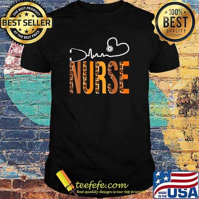 Nurse Leopard Heartbeat Appreciation Women Fall T-Shirt