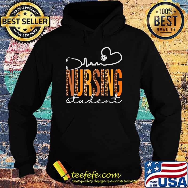 Nursing Student Leopard Heartbeat Appreciation Women Fall T-Shirt Hoodie Nursing Student Leopard Heartbeat Appreciation Women Fall T-Shirt Hoodie