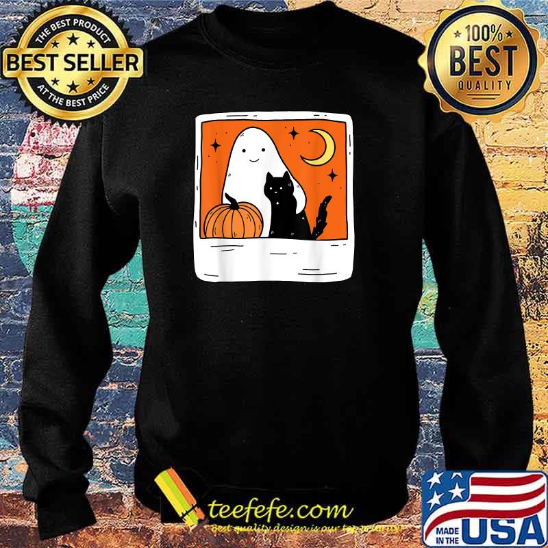 October Forever With Pumpkin And Black Cat T-Shirt Sweater October Forever With Pumpkin And Black Cat T-Shirt Sweater