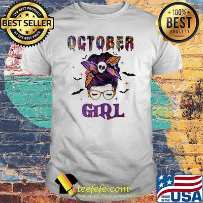 October girl messy buns hair halloween shirt