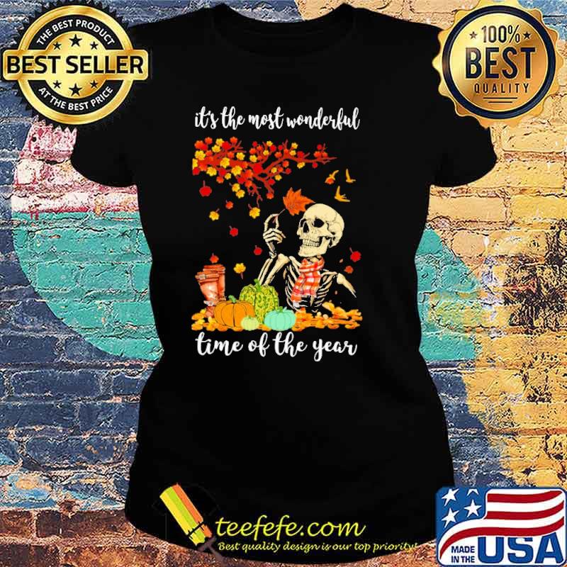 Official it's The Most Wonderful Time Of The year Skull Autumn Shirt Ladies tee Official it's The Most Wonderful Time Of The year Skull Autumn Shirt Ladies tee