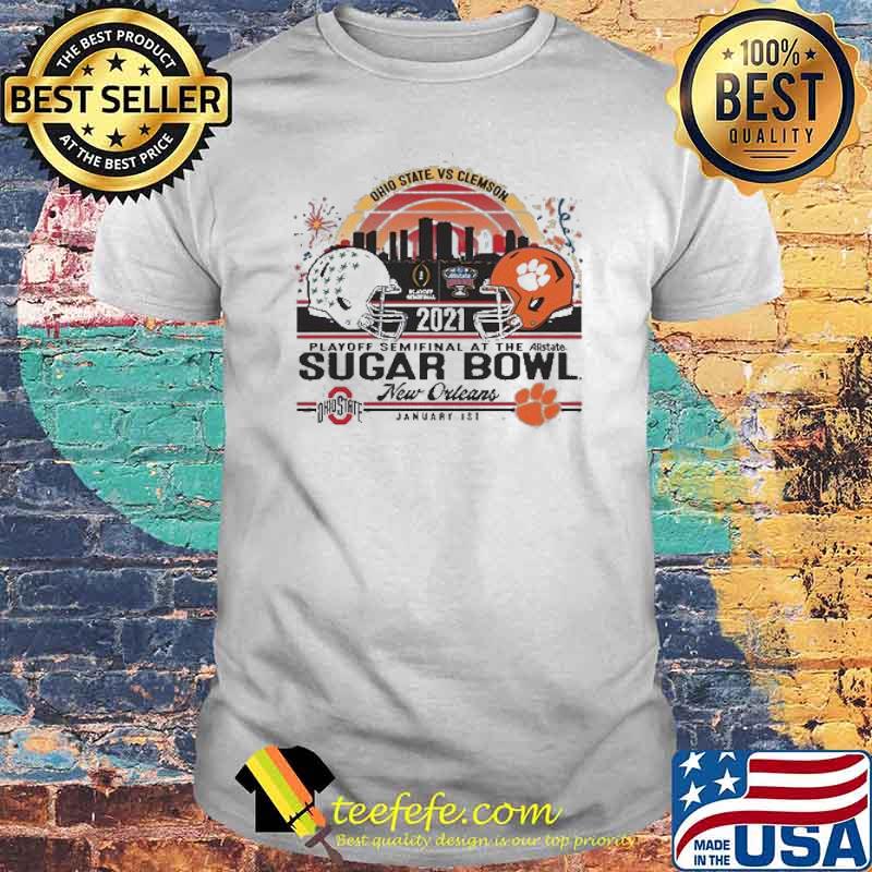 Ohio State 2020 Football Duel Helmet Playoff Bound New Orleans Shirt