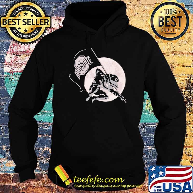 Ohio State University Blackout Brutus Shirt Hoodie Ohio State University Blackout Brutus Shirt Hoodie