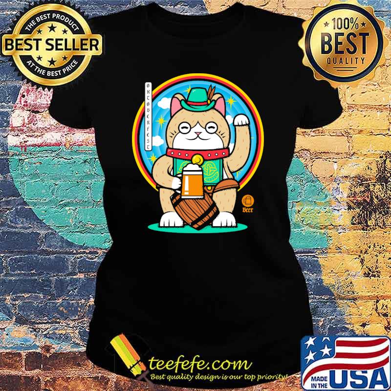 Oktober Fest Neko Maneki Neko s Ladies tee Oktober Fest Neko Maneki Neko s Ladies tee