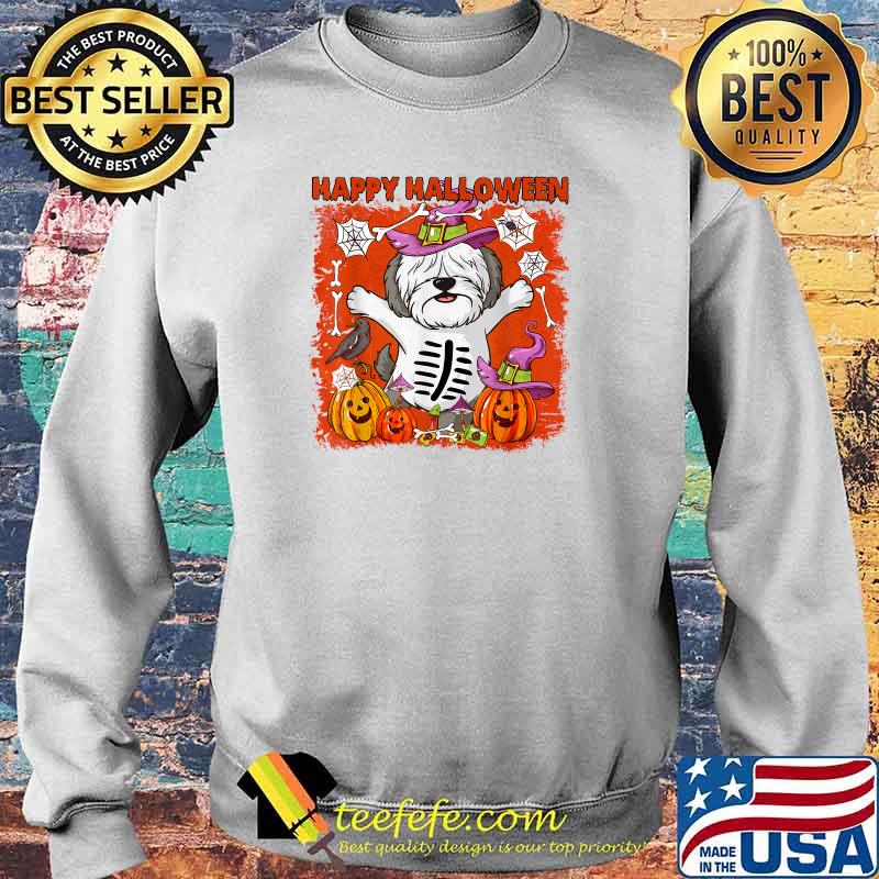 Old English Sheepdog Happy Halloween T-Shirt Sweater Old English Sheepdog Happy Halloween T-Shirt Sweater