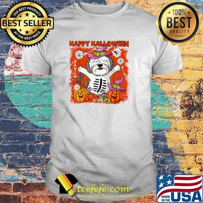 Old English Sheepdog Happy Halloween T-Shirt