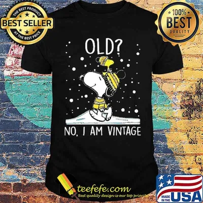 Old no i am vintage snoopy and woodstock snow shirt