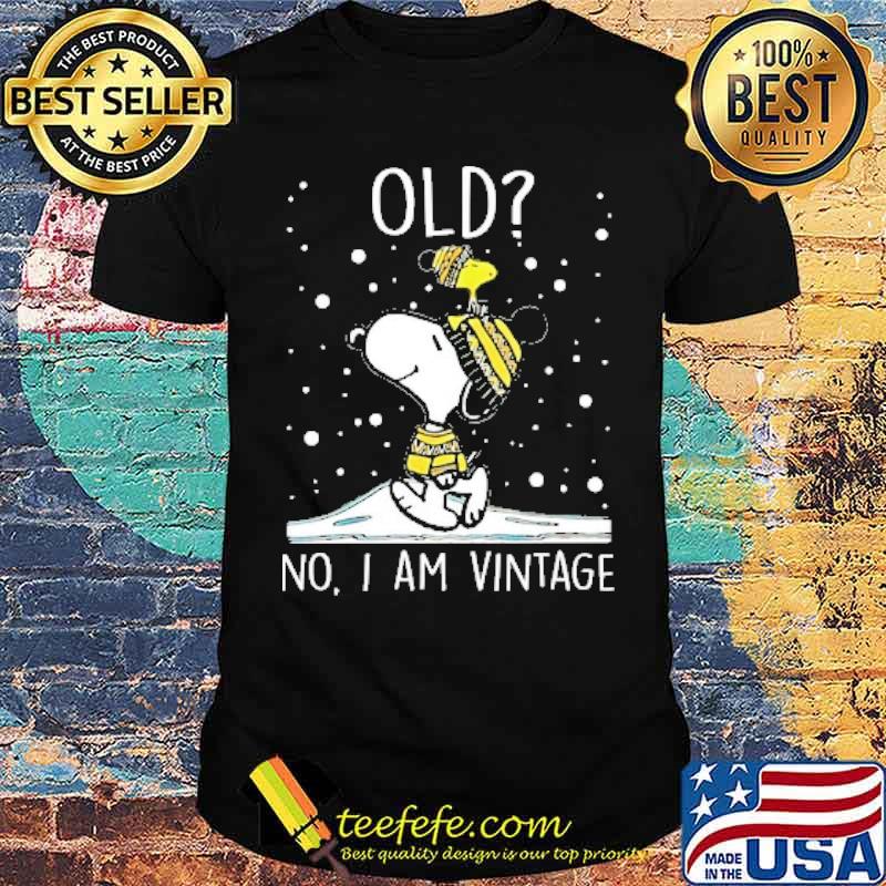 Old no i am vintage snoopy and woodstock snow shirt