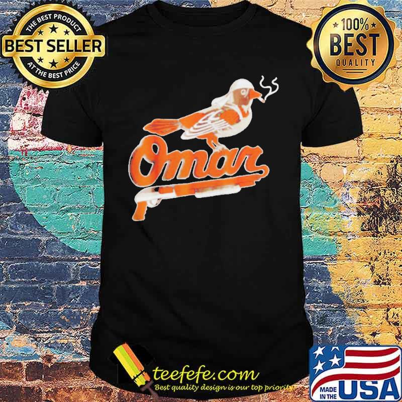 Official Omar Orioles Bird Smoking Shirt T-shirt Ladies Tee