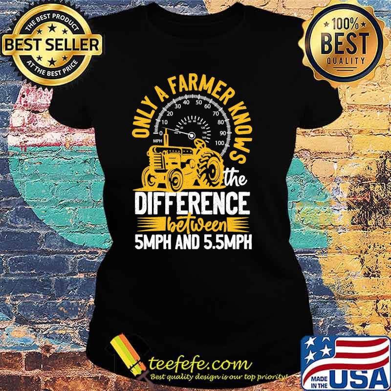 Only A Farmer Knows The Difference Between 5MPH And 55 MPH tractor s Ladies tee Only A Farmer Knows The Difference Between 5MPH And 55 MPH tractor s Ladies tee