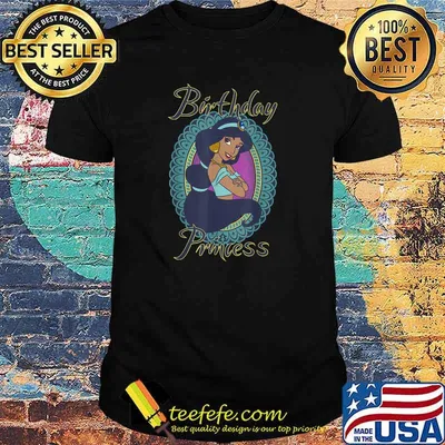 Original disney Aladdin Jasmine Birthday Princess Cartoon T-Shirt