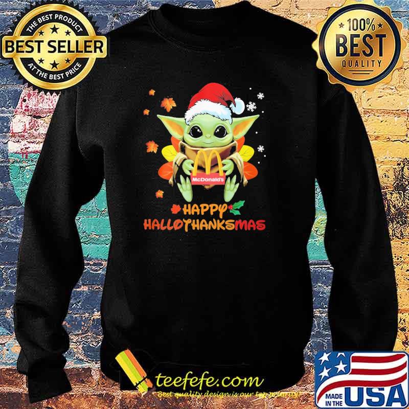 Original mcDonald's Happy Halloween Thanks Christmas Yoda Shirt Sweater Original mcDonald's Happy Halloween Thanks Christmas Yoda Shirt Sweater