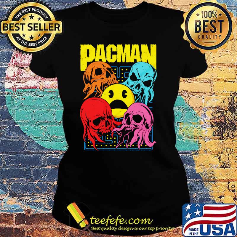 Pacman Ghosts black s Ladies tee Pacman Ghosts black s Ladies tee
