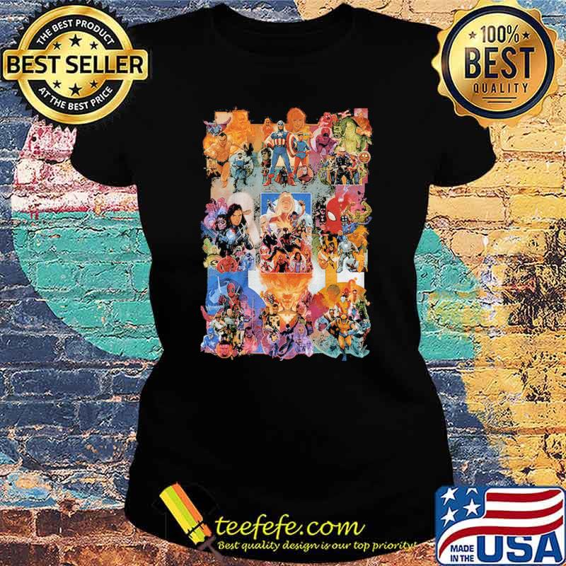 Painted Collages Marvel Shirt Ladies tee Painted Collages Marvel Shirt Ladies tee