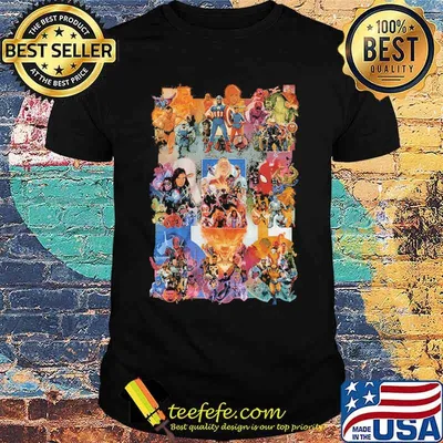 Painted Collages Marvel Shirt
