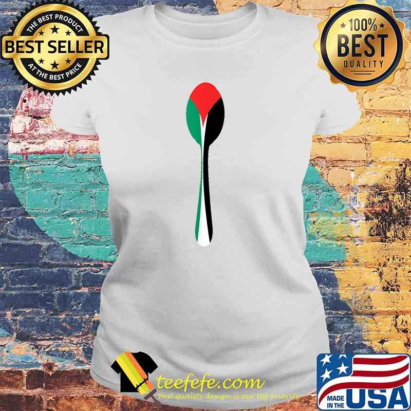Palestinian Flag Spoon Arabic Calligraphy Palestine Cool T-Shirt Laides tee Palestinian Flag Spoon Arabic Calligraphy Palestine Cool T-Shirt Laides tee