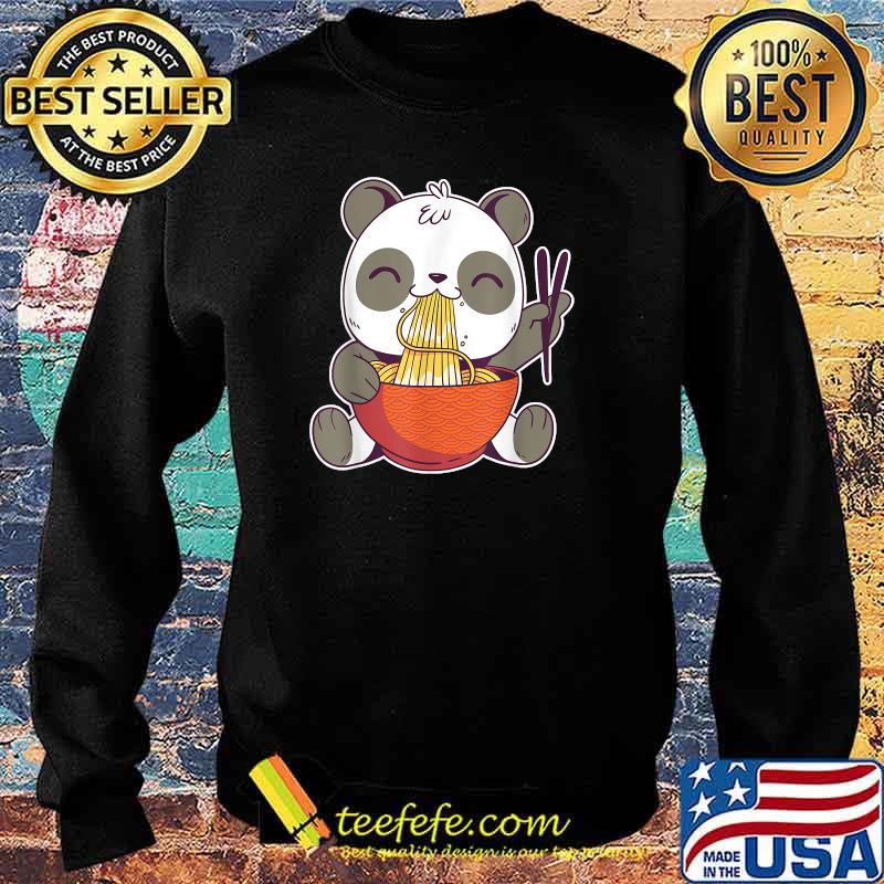 Panda Eating Ramen Cute Anime T-Shirt Sweater Panda Eating Ramen Cute Anime T-Shirt Sweater