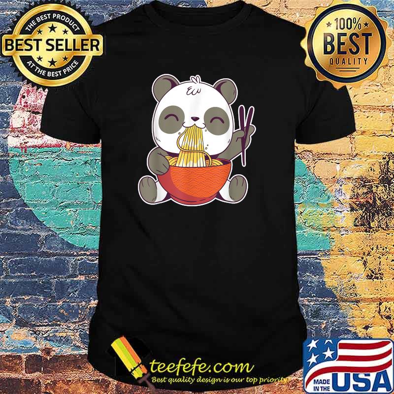 Panda Eating Ramen Cute Anime T-Shirt