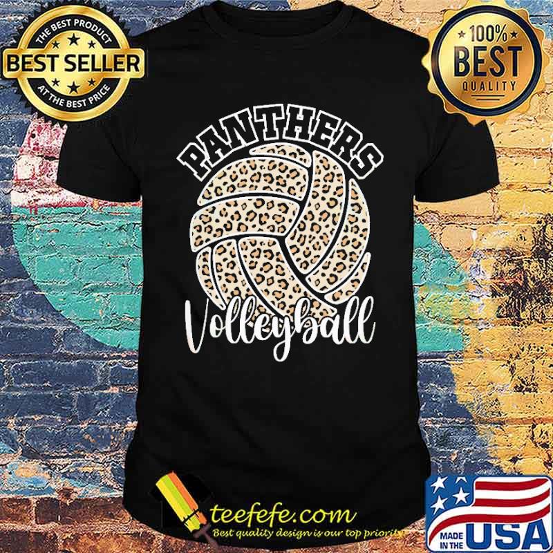 Panthers Leopard Volleyball Mascot Team Shirt