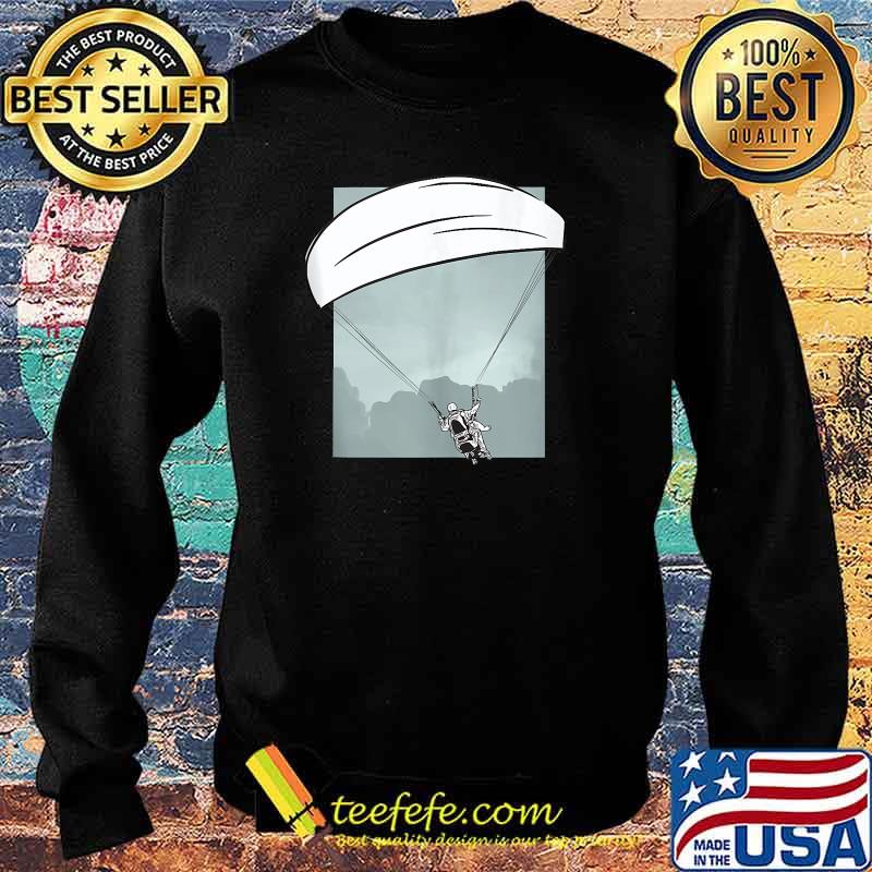 Paraglider Illustration T-Shirt Sweater Paraglider Illustration T-Shirt Sweater