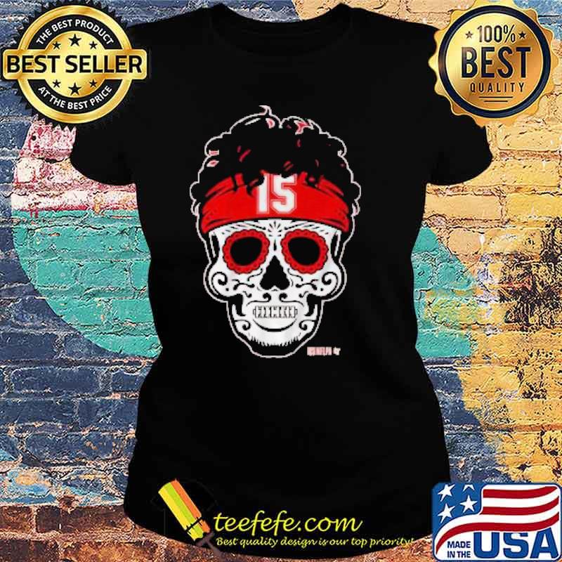 Patrick Mahomes Sugar Skull Shirt Ladies tee Patrick Mahomes Sugar Skull Shirt Ladies tee