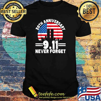 PATRIOT DAY We will never forget. 09.11.2001 American Flag T-Shirt