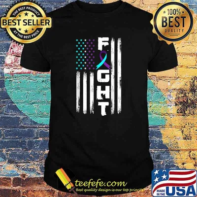 Patriotic American US Flag Suicide Prevention Awareness T-Shirt